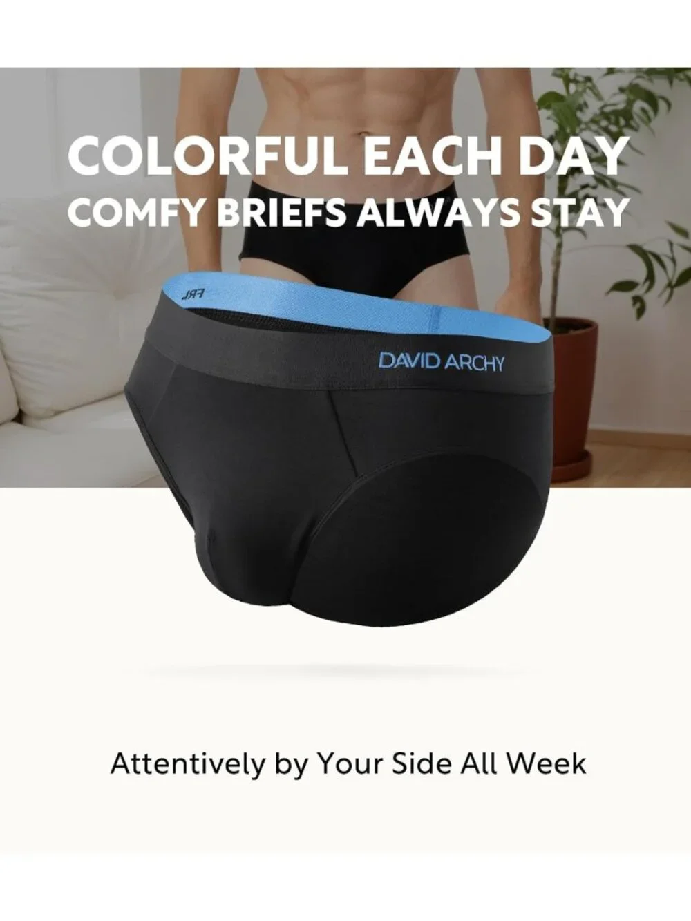 Men's Bamboo Rayon Briefs 7-Pack | Breathable, Tagless, 3D Pouch Support, Daily